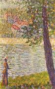 Georges Seurat Morgenspaziergang painting